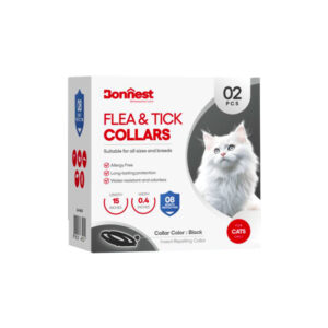قلاده ضد کک و کنه گربه بونست مناسب تا 8 ماه رنگ مشکی Bonnest Flea & Tick Collars Black بسته 2 عددی (کپی) (کپی)